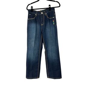 Coogi Dark Wash Wide Leg Jeans Large Logo on Back Pocket Boys‎ Sz 14